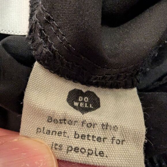 Madewell Black Pull On Elastic waist wide leg pant Wide-Leg Plus Sz XXLP Petite - Picture 9 of 11